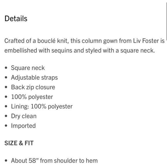 Liv Foster Black Sequined Bouclé Sleeveless Gown - Picture 8 of 15